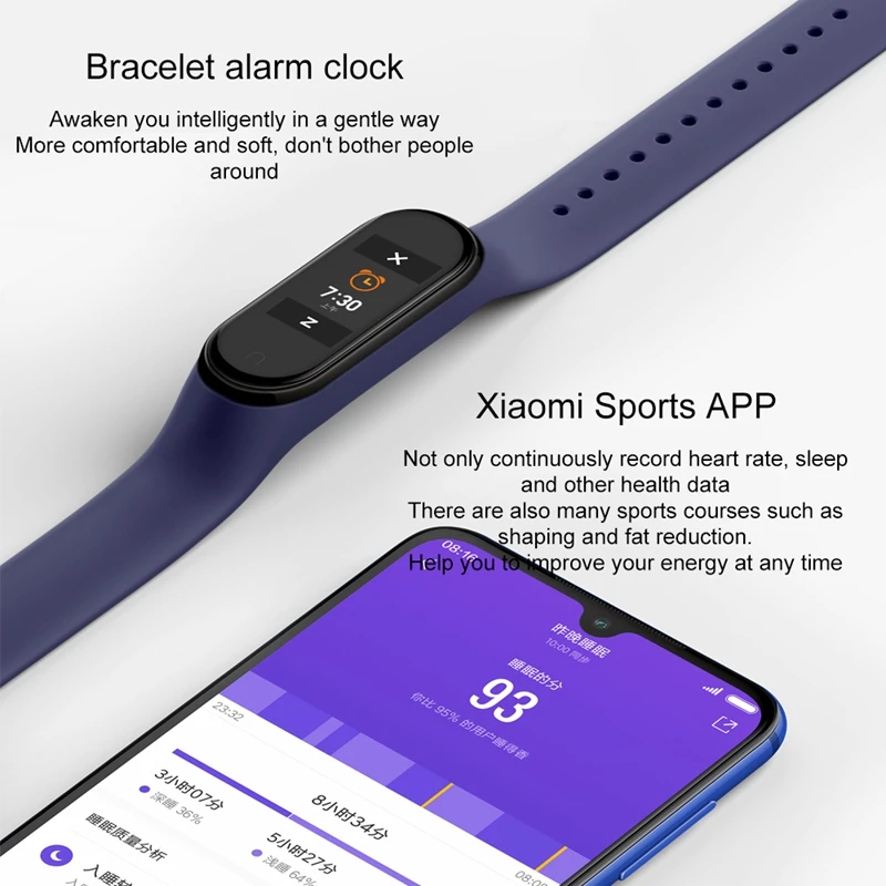 Xiaomi mi Band 4 умный Браслет глобальная версия AMOLED сенсорный экран 5ATM плавание mi ng водонепроницаемый спортивный браслет пульсометр