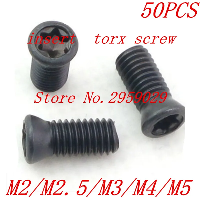 50 шт. M2/M2.5/M3/M4/M5 ЧПУ Вставить Torx Винт для Заменяет ...