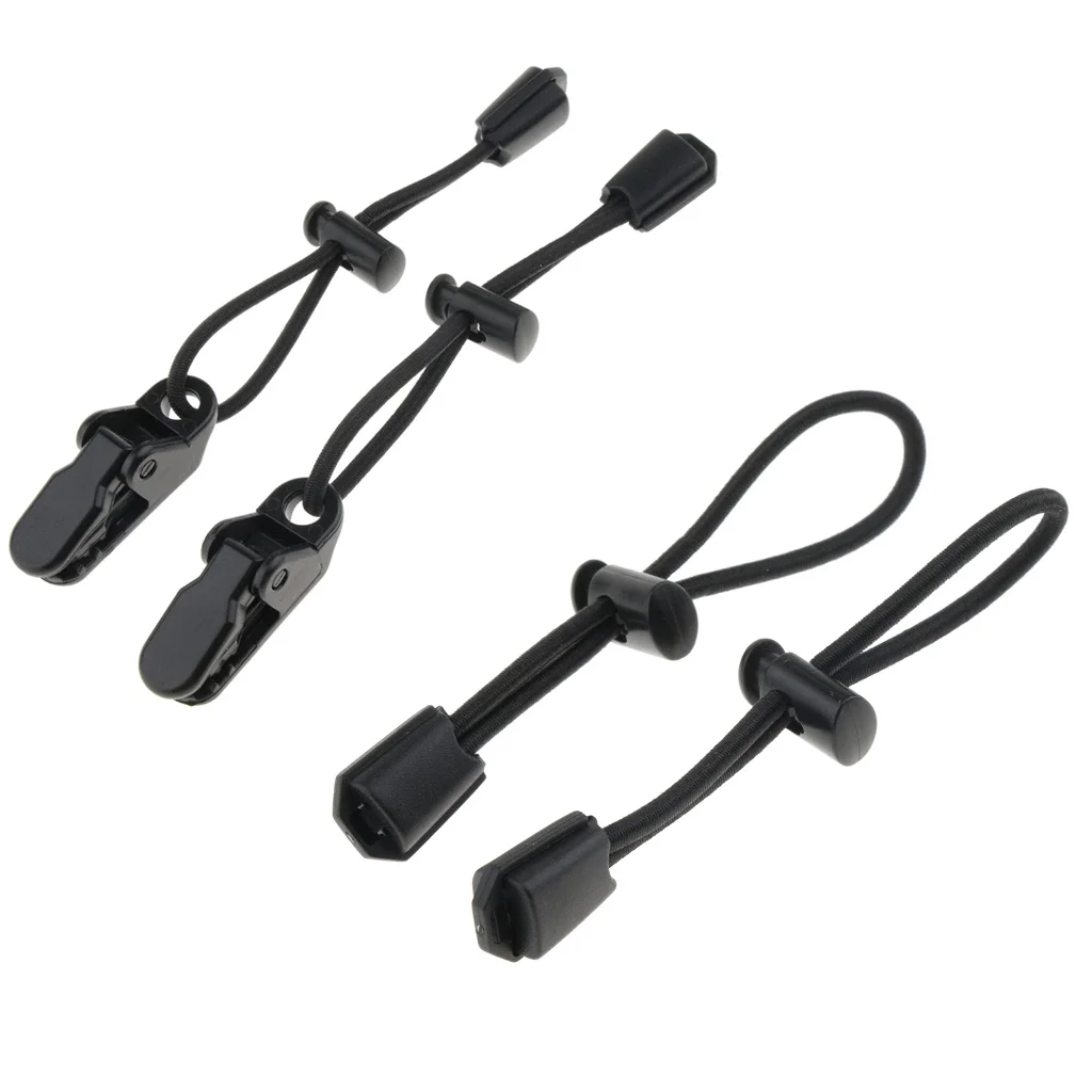MagiDeal 2pcs/set Securing Fixing Hiking Stick Walking Pole Elastic Cord for Mountaineering Backpack Hiking Stick Holder