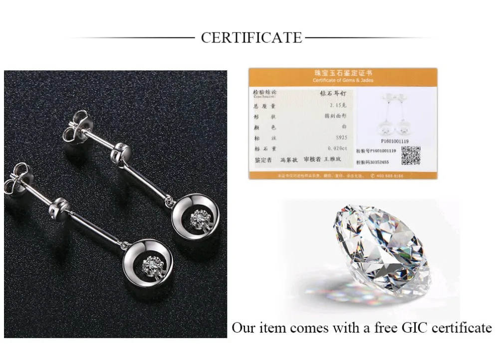 silver diamond earrings CAE01844SA (21)