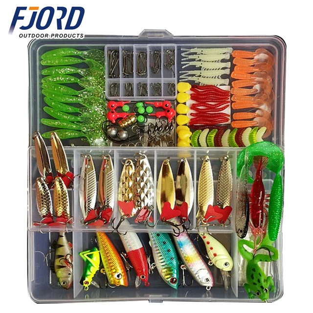 US $5.92 Hot New Multi Fishing Lure Mixed Colors Plastic Metal Bait Soft Lure Kit Fishing Tackle Wobbler Spo