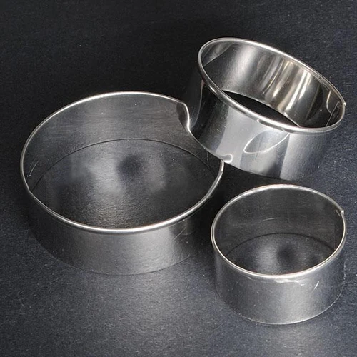 

HOT 3Pcs/set Stainless Steel Round Circle Cookie Fondant Cake Gum Paste Mould Cutter 91MI