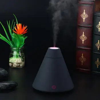 

Creative Volcano Style USB Ultrasonic Humidifier With Colorful Led Light Essential Oil Aroma Diffuser Auto Off Touch