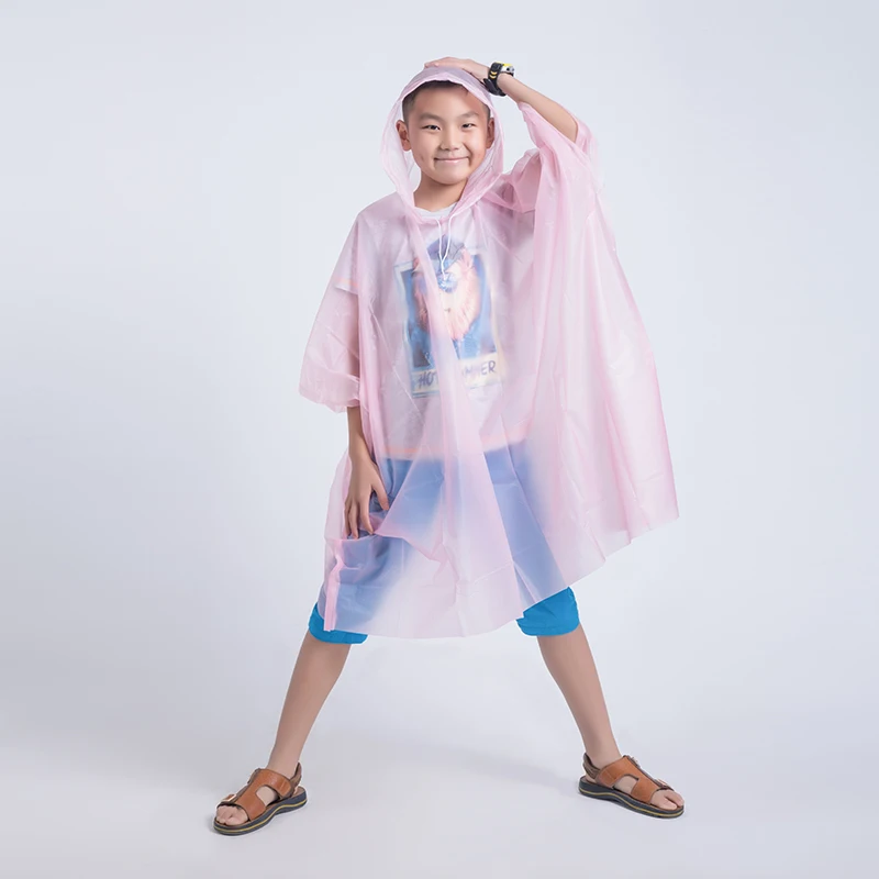 Disposable Children Poncho Raincoat Waterproof Transparent Kids capa de chuva infantil menino Rainwear Camping Pluie Rain Coat