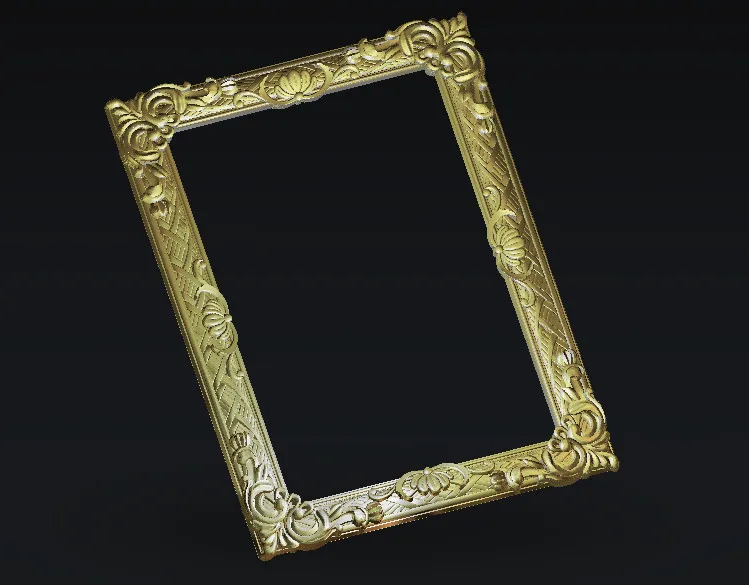 

CNC Router relief frame model 3D model artcam type3 cnc engraving STL format E98