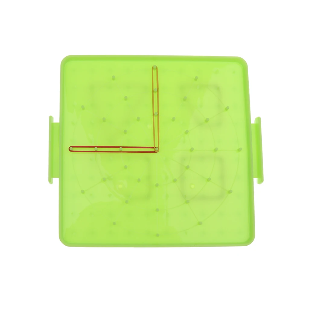 4 Colors Plastic Nail Board Plate Primary Mathematics Teaching Tool for Children Kids Early Education Math Toy