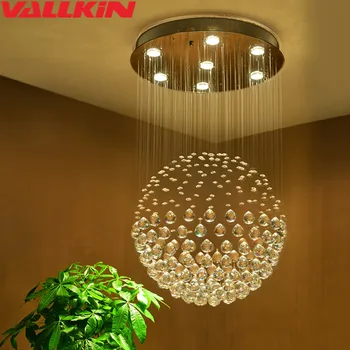 

Modern Spherical Crystal Chandeliers LED Lamp Indoor Chandelier LED Crystal Lamps Pendants Lustres de cristal Home Lighting