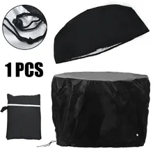 77x58 см водонепроницаемый барбекю крышка сверхмощный круглый огонь яма барбекю приготовления гриль круглый навес, тент крышки черный Mayitr
