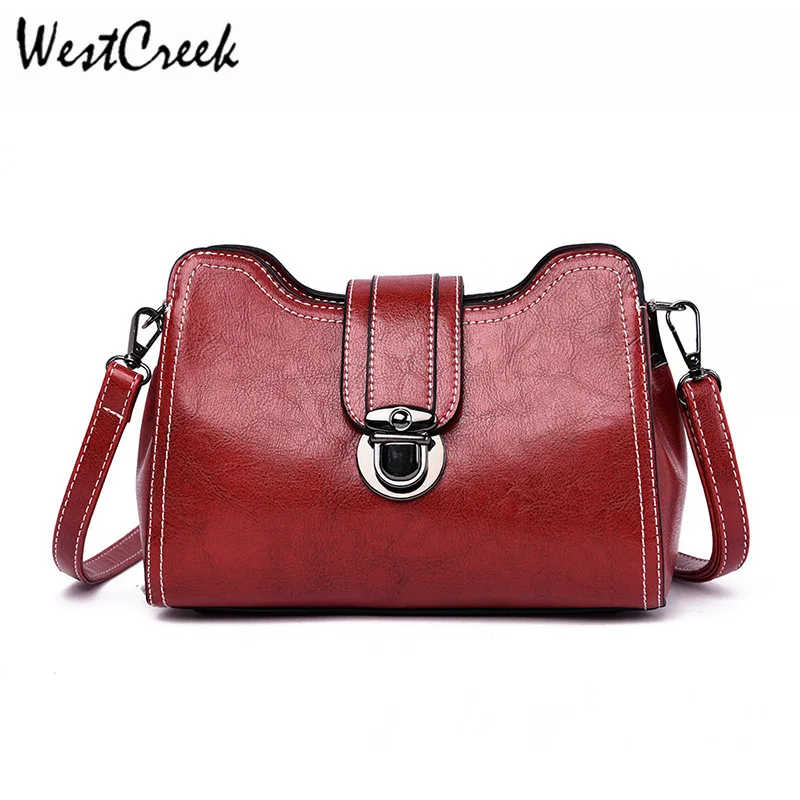 

WESTCREEK Brand Female Messenger Bags Luxury Handbags Women Vintage PU Leather Shoulder Bag for Girls