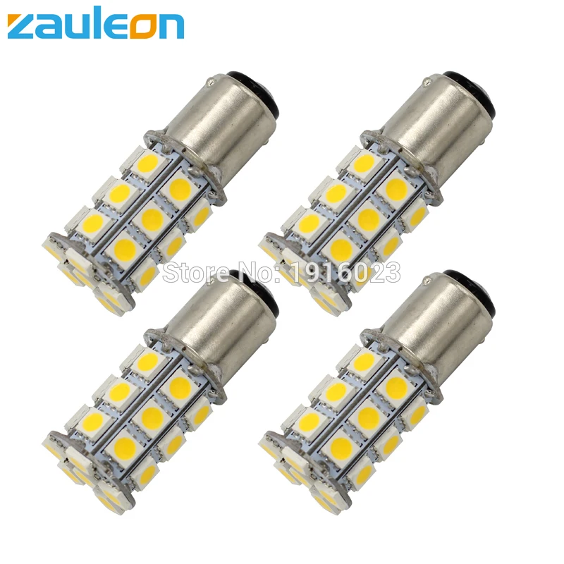 Zauleon 4 шт. 1156 BA15S 1142 BA15D LED теплый белый 3000-3500K RV трейлер СВЕТОДИОДНАЯ лампа