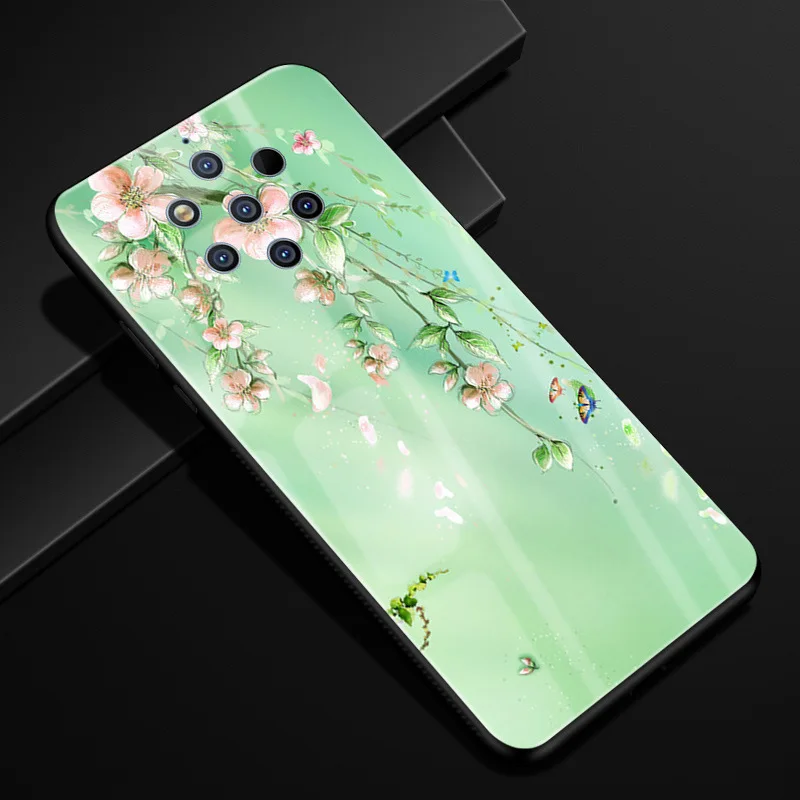 Чехол для Nokia 9 PureView, роскошный чехол из закаленного стекла, мягкий чехол для Nokia9 PureView 5,9", стеклянный чехол для Nokia 9 Pure View