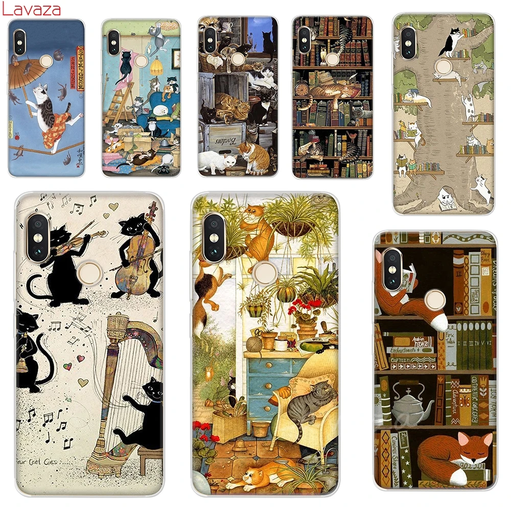 

Lavaza cats and the library tree Hard Phone Case for Xiaomi Mi 8 A2 Lite 5 5S 6 8SE 9 9SE A1 Mix 2s Max 3 F1 Cases