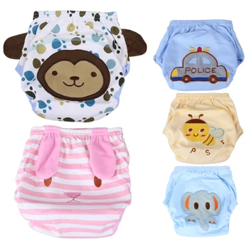 

Baby Diapers Children Reusable Underwear Breathable Diaper Cover Cotton Training Pants for Toilet Training Child