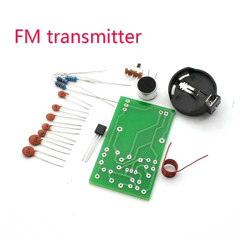 Простой FM беспроводной микрофон FM передатчик доска запчасти электронный обучающий радио diy комплект FM микрофон передатчик