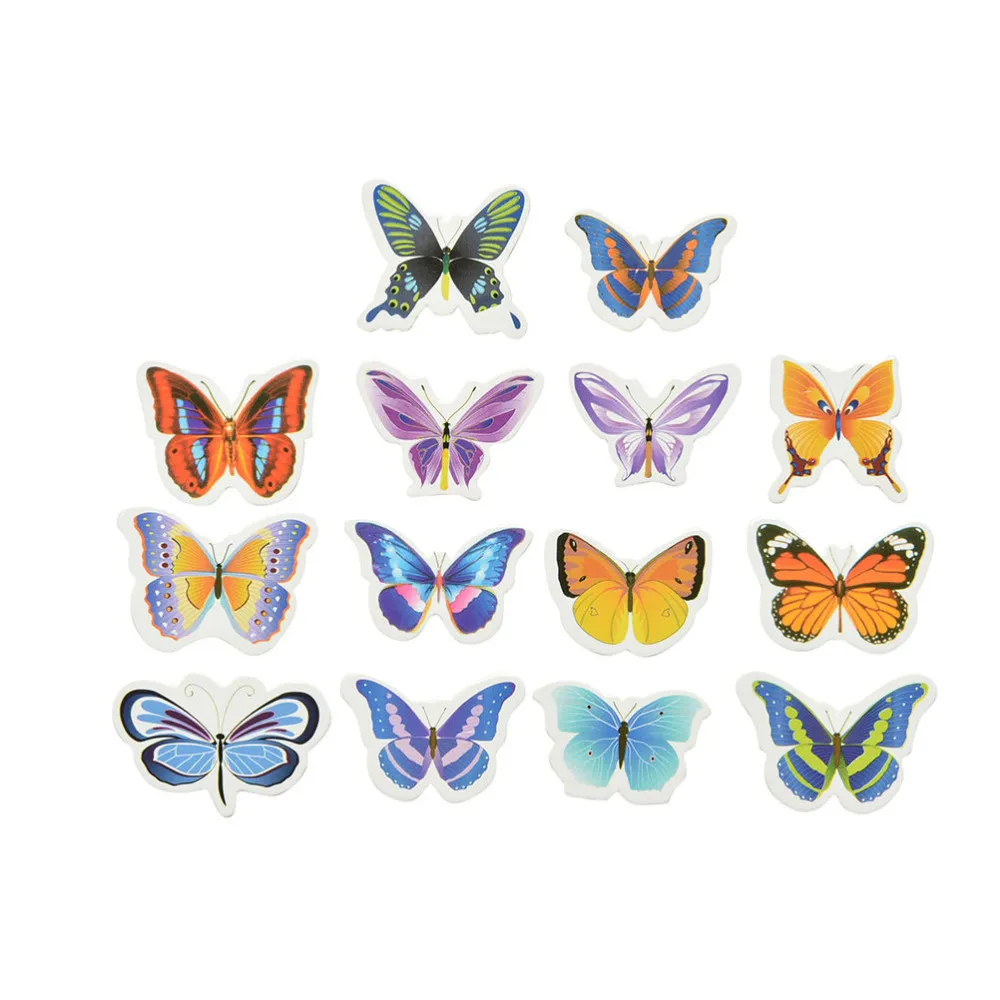50 Pcs Set Cupcake Toppers PVC Butterfly Wedding Cake Topper Wedding