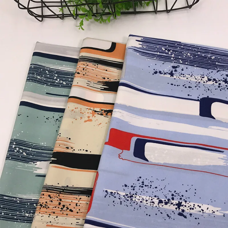 

100D Four-sided Elastic Women Chiffon Printing Fabric DIY Sewing Patchwork Chiffon Dress Pants Fabric Textile Material