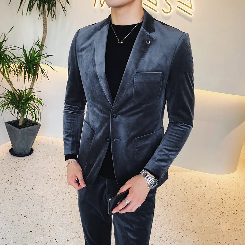 Birtish Стиль мужской костюм Slim Fit Винтаж мужские костюмы дизайнеры 2018 вечерние с