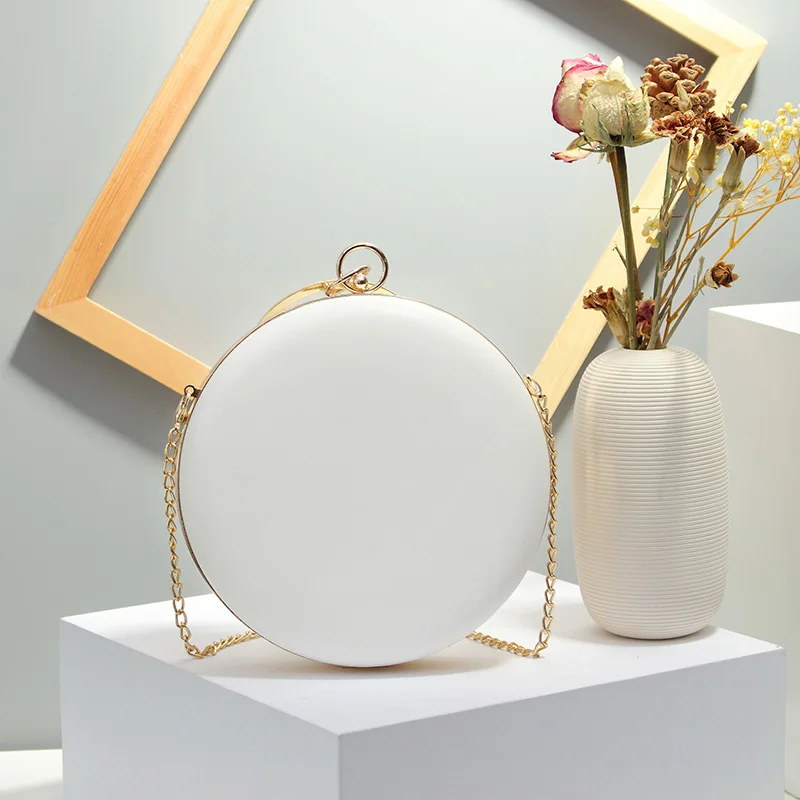 Circular Shaped Women Evening Bags Diamonds Metal Beading Day Clutch Small Chain Shoulder Handbags For Party Wedding Pearl Purse Circular Shaped Women Evening Bags Diamonds Metal Beading Day Clutch Small Chain Shoulder Handbags For Party Wedding Pearl Purse