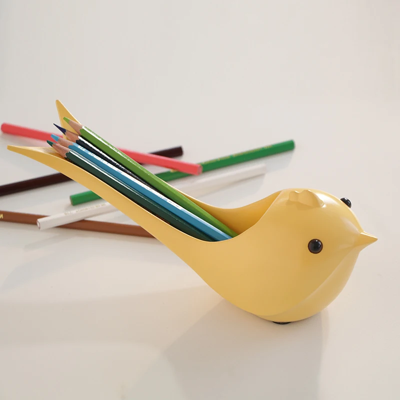 

Nordic birds Animal stationery Figurines & Miniatures Resin Pen container Storage box home decoration accessories Child gift