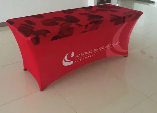 

6 ft Exhibition advertising table cloth used Dining Spandex Table Cover