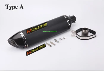

Motorcycle Mokala Exhaust Inlet 51mm Length 570mm Motorbike Exhaust Pipe Mufflers Escape with Carbon Exhaust Tip and DB Killer