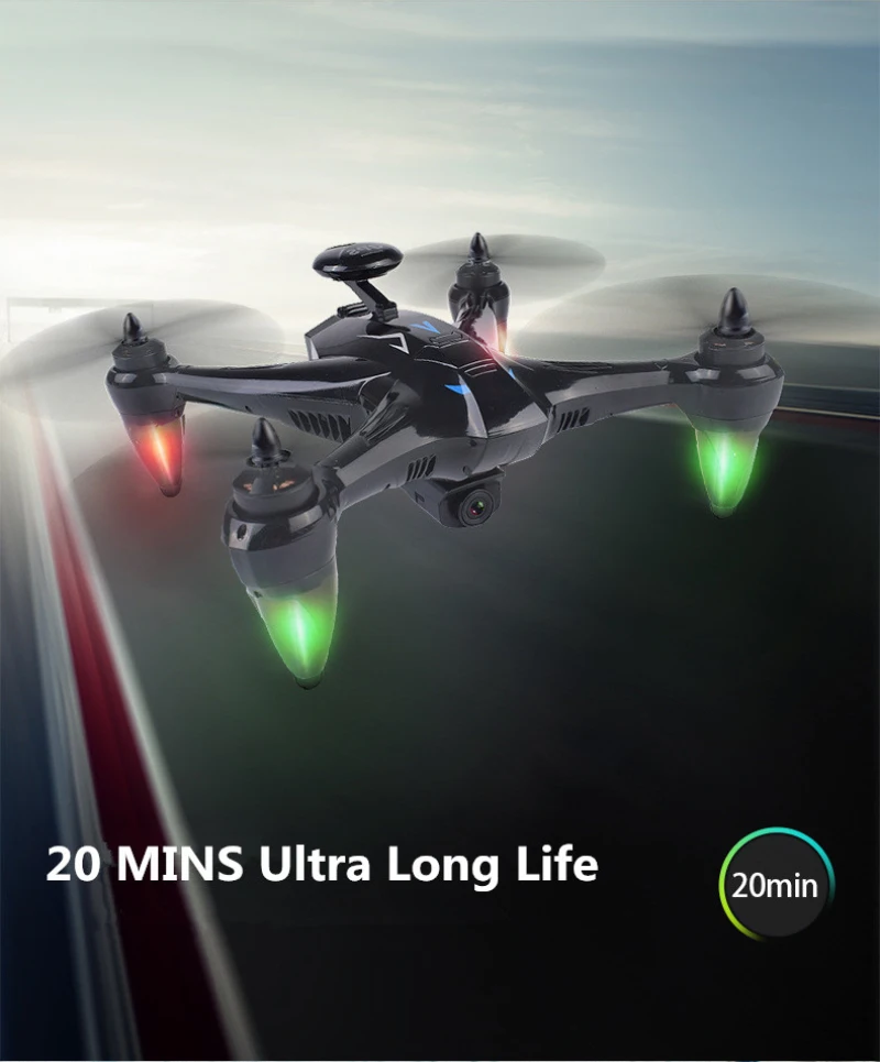 Бесщеточный гоночный Радиоуправляемый Дрон GPS Wi Fi FPV 720P/1080P камера RTF следуй за
