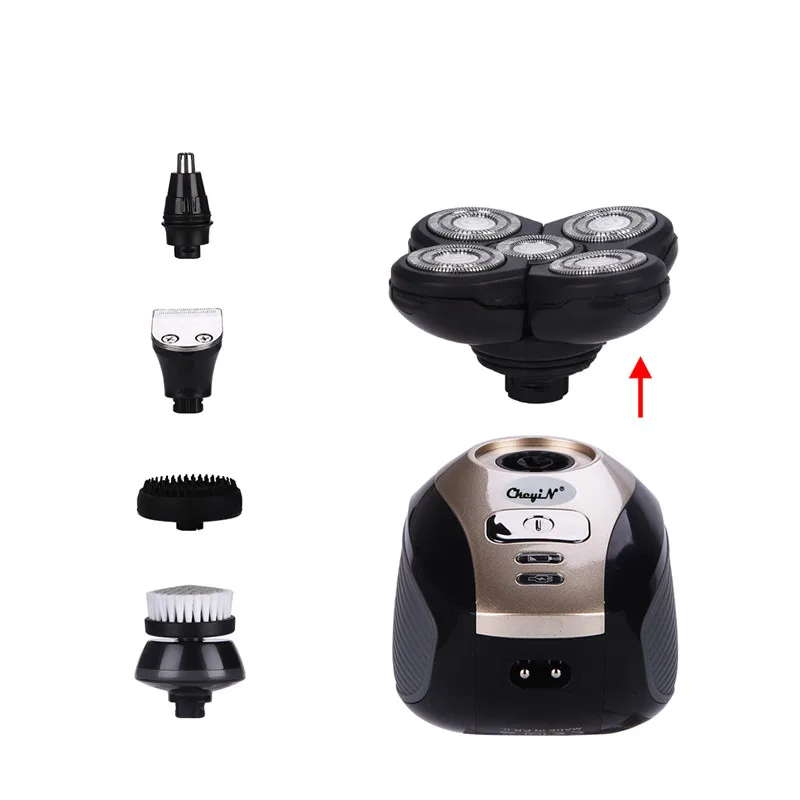 Multifuncional 4D Barbeador Elétrico de Barbear Corte