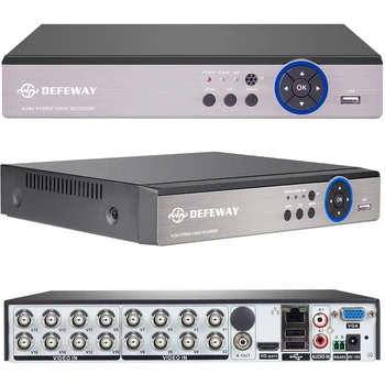 

DEFEWAY Full HD 1080N CCTV DVR 16CH ONVIF H.264 HDMI Network Video Recorder 2 SATA Recording 720P Surveillance DVR