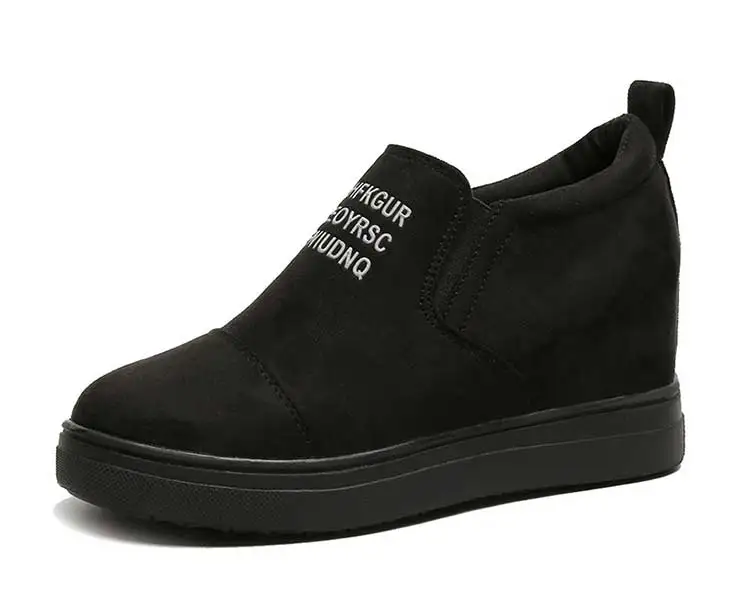 Ankle boots women shoes 2019 new fashion slip-on breathable casual shoes woman wedges solid high heels sneakers women boot (17)
