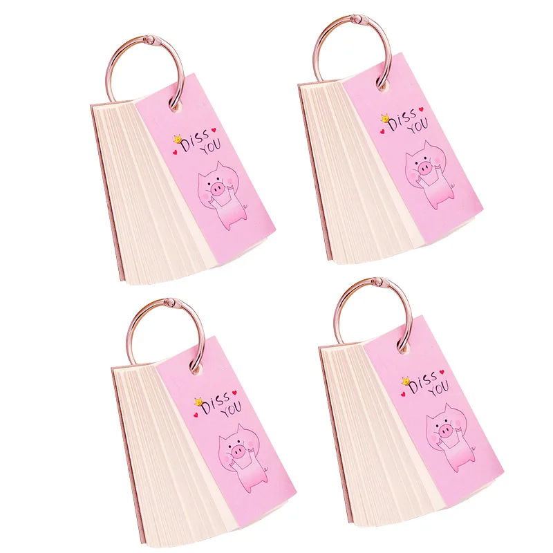 

Korean Pink Cartoon Memo Pad Creative Pig Flash Cards Study Kawaii Planner Sticker School Office Decoration Stationery Store Bts