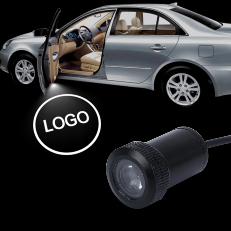 KANEED 2x Car LED Door Logo Projector Ghost Shadow Light for Audi BMW