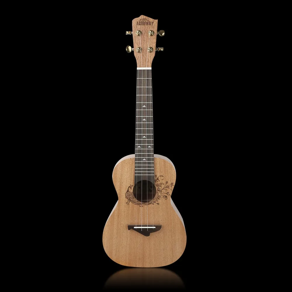 Acouway укулеле 2" сопрано 23" концертная Гавайская мини-гитара укулеле УКУ Ukelele 3 выбор сапели дерево, дерево КоА африканское красное дерево