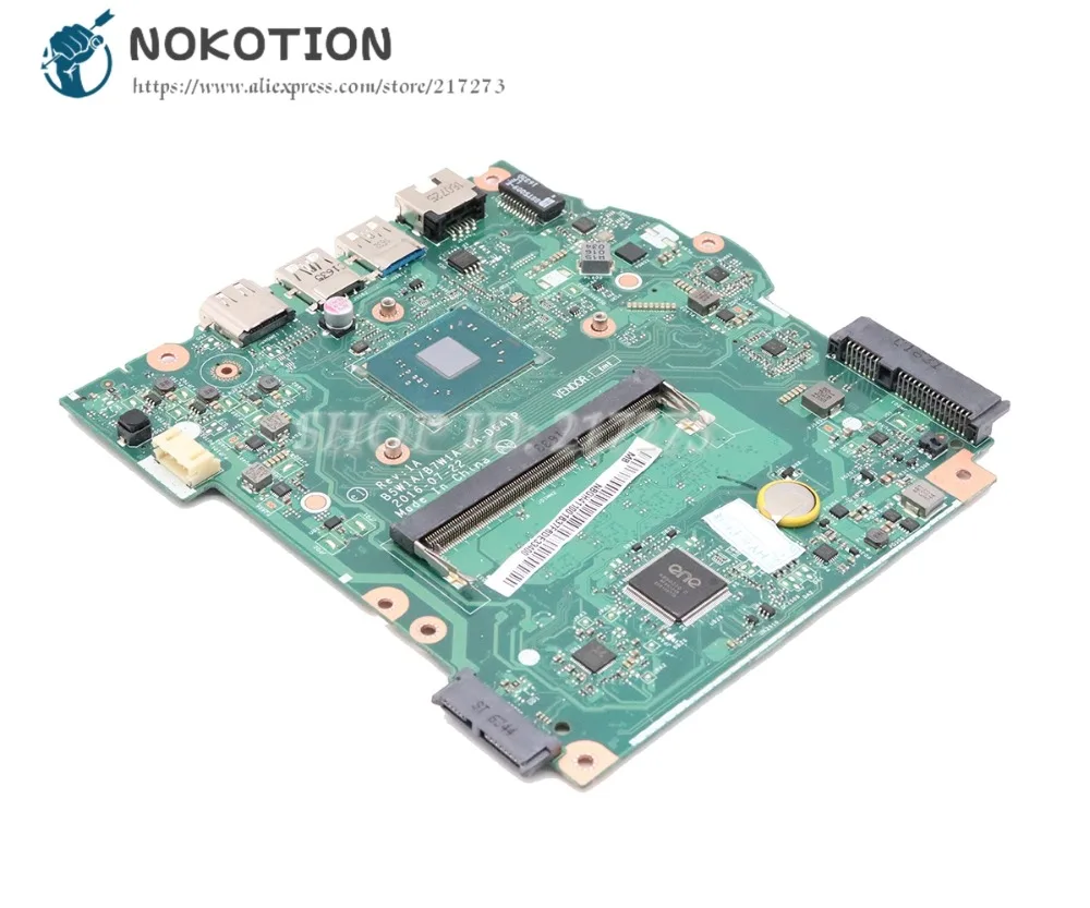 NOKOTION لشركة أيسر أسباير ES1-533 اللوحة المحمول DDR3 مع المعالج على متن B5W1A B7W1A LA-D641P NBGH411001