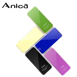 Anica A16 mini сотовые телефоны, 1,54 "размер кредитной карты Bluetooth Dialer Мини Celular Fone, Dual SIM Большой Звук Музыка Telefone Celular