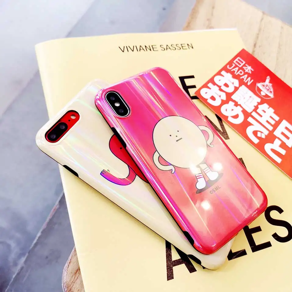 Cartoon couple mobile phone case For iPhone 6 6S 7 8 Plus Drop-proof Back Covers Funda TPU iphone X |