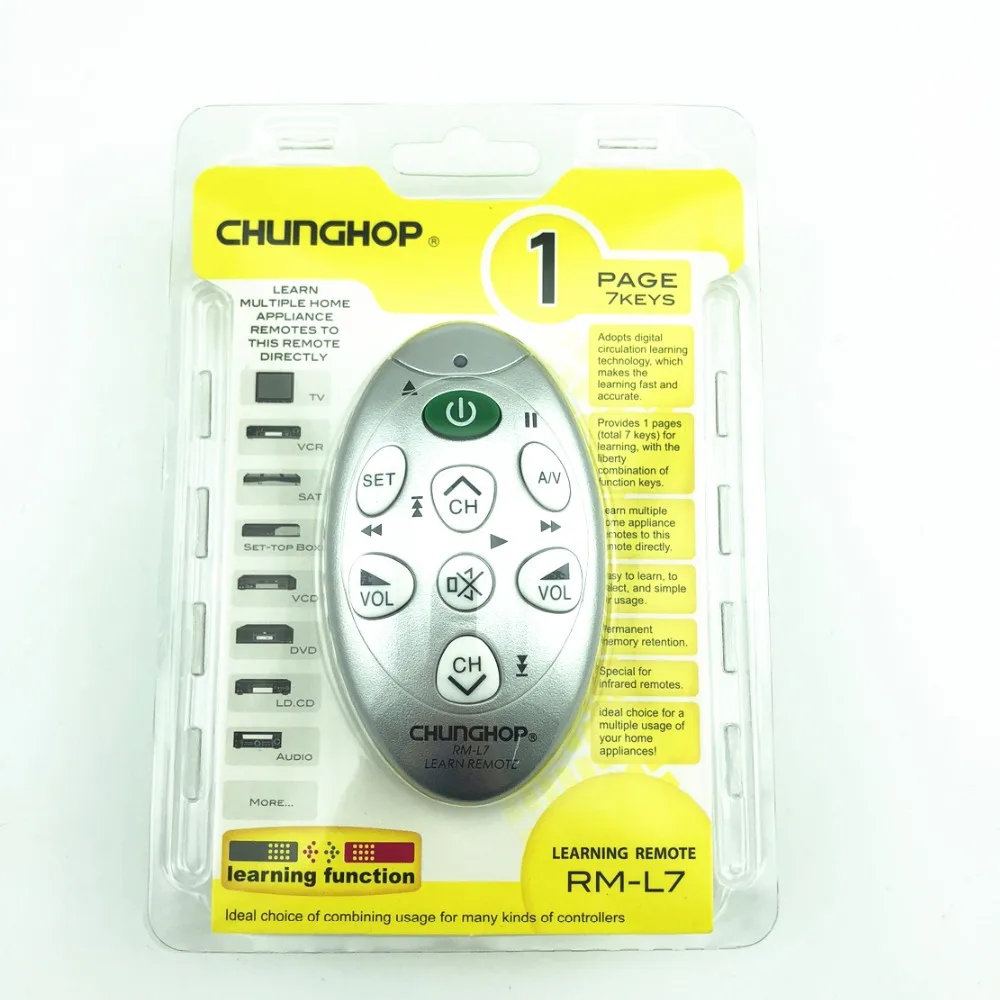 Мини пульт дистанционного управления Chunghop DC 3 в для ТВ/SAT/DVD/CBL/DVB T|universal remote control|remote