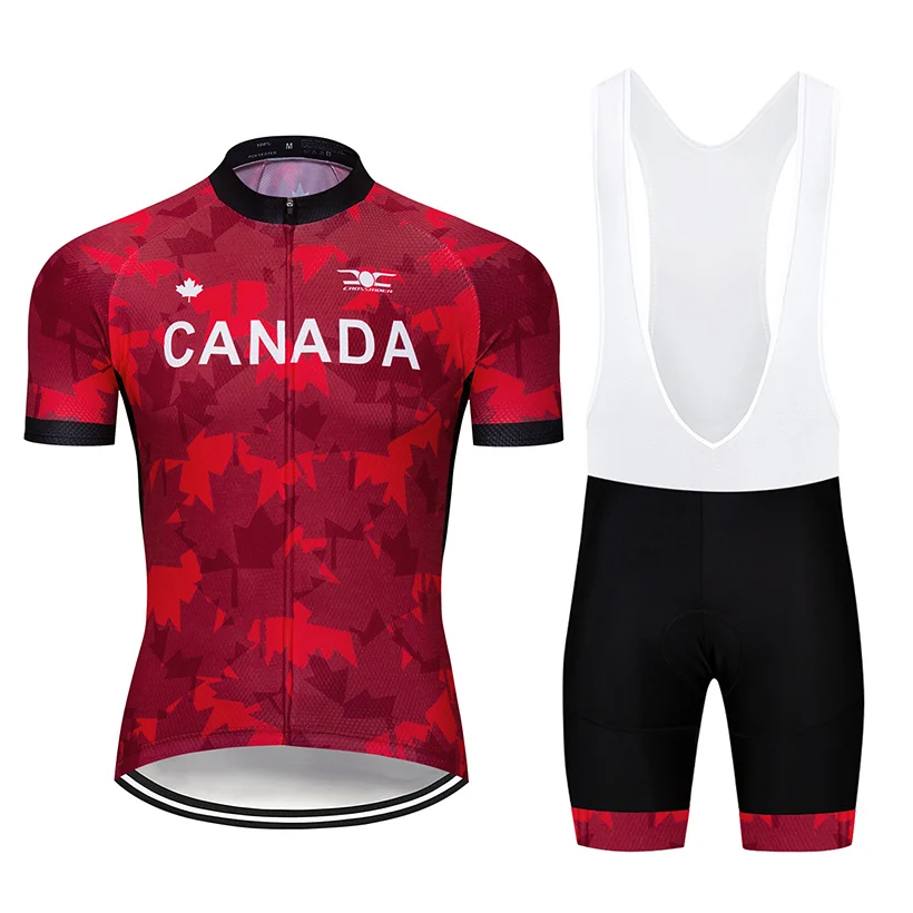 Crossrider 2018 Pro Team Canada Cycling Jerseys Sets MTB Bicycle
