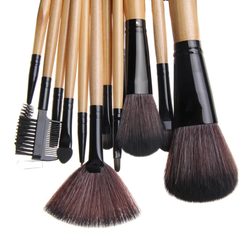 

12Pcs Set Professional Eye Shadows Lipsticks Powder Make Up Brushes Tools Bag Makeup Brush Foundation
