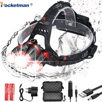 

5000LM Headlight Strong light 3*T6 LED headlamp Zoom Head Lamp Fishing lighting bicycle Light Flashlight Torch Lantern Camping