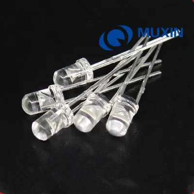 3 мм IR LED 1000 шт. диода 850нм инфракрасный 20 мА DC 1 4 6 в прозрачный светодиод