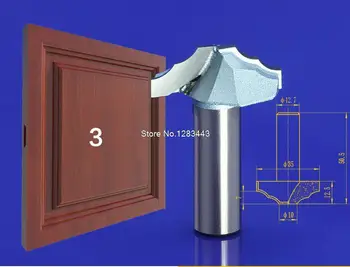

1pcs 12.7*35mm Chest/Door wood flat edge trimmer milling cutter engraving machine tool slotting Lace cutter 3#