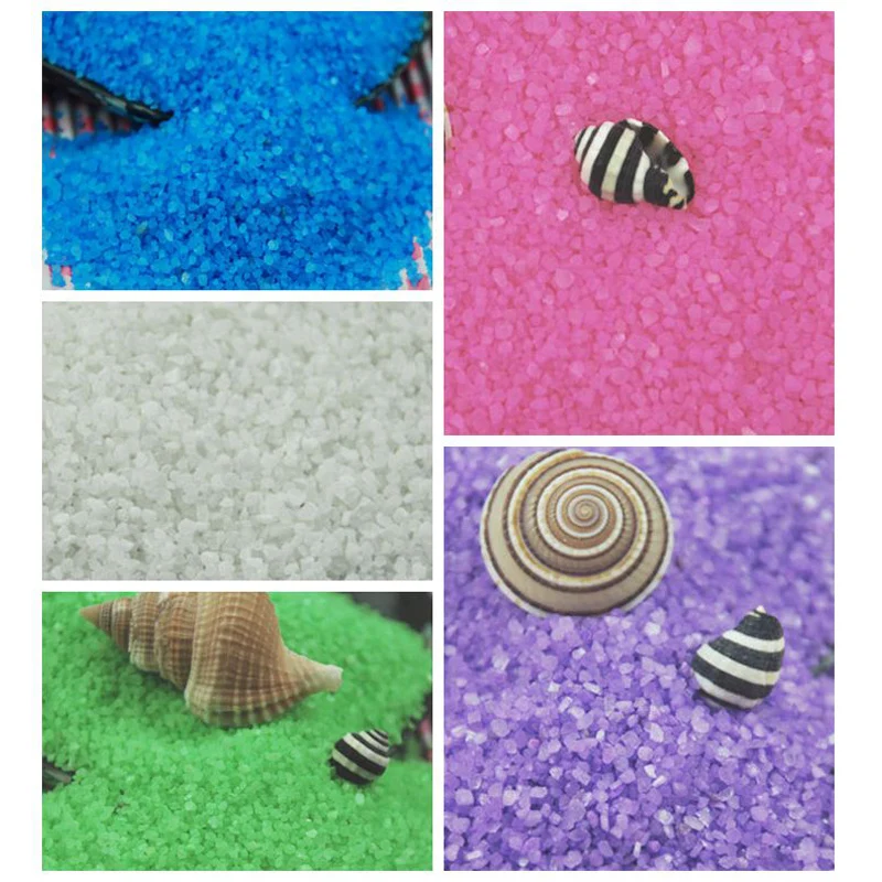 

Free Shipping(500g/lot)5 Colors 1mm Quartz Sand Home Decoration Micro Landscape Platform Bedding Decorative sand
