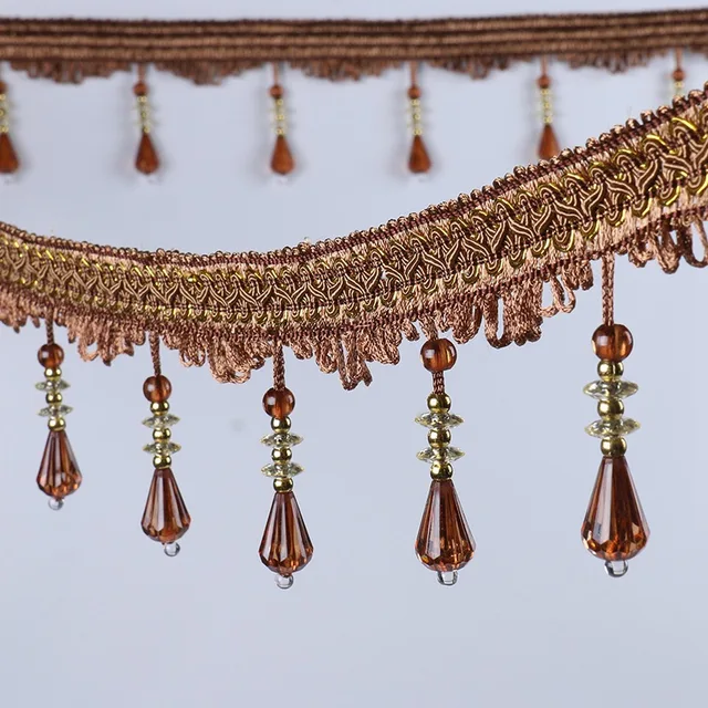 Elegant Sewing Trim Crystal Fabric Beaded Trim for Curtain Ribbon