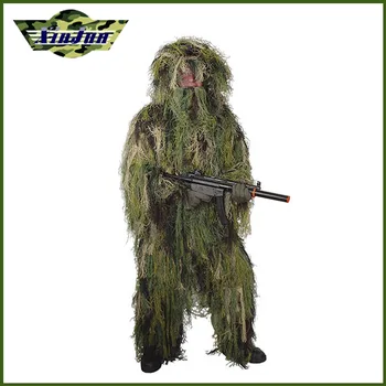 

Desert Camouflage Hunting Ghillie Suit CS Game Hide Uniform Bird-watching Photography Outdoor Military Tactical Sniper Set Kits