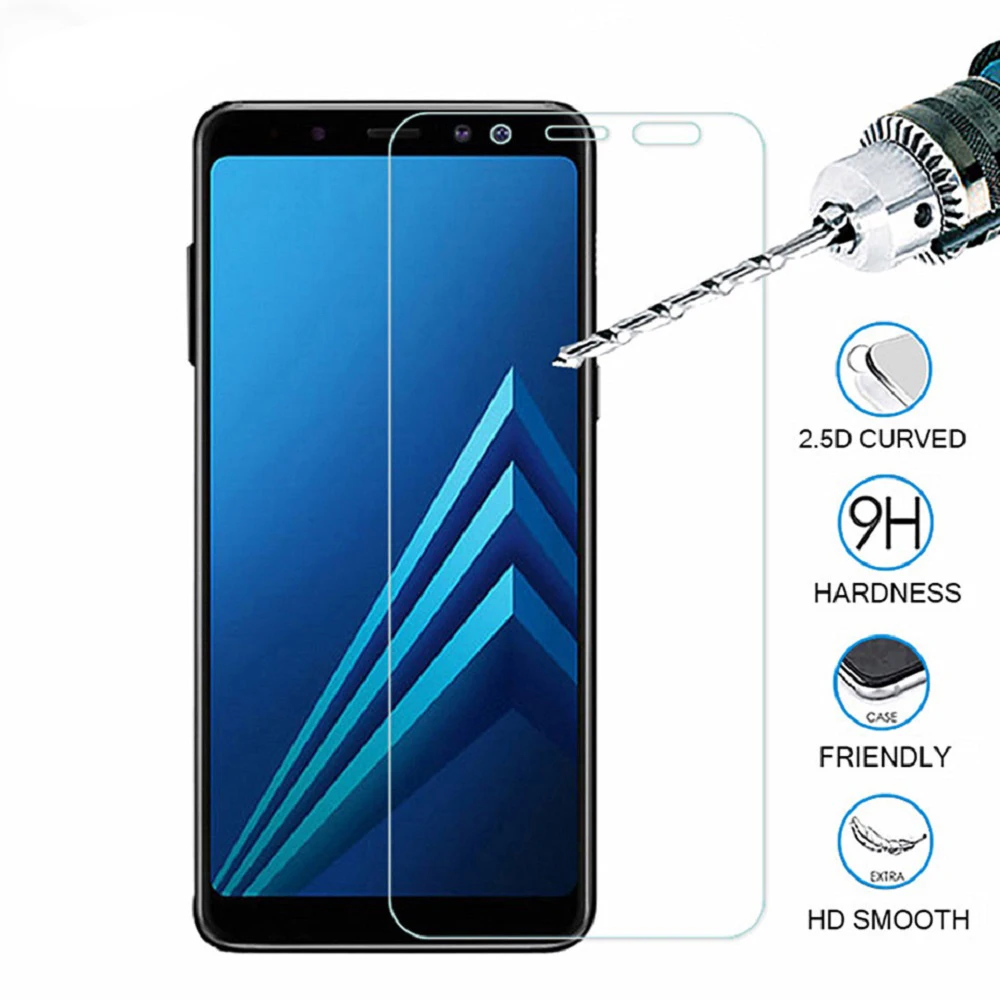 Защитная пленка для samsung Galaxy a7 2018 закаленное стекло a5 2017 a6 a8 экрана телефона |