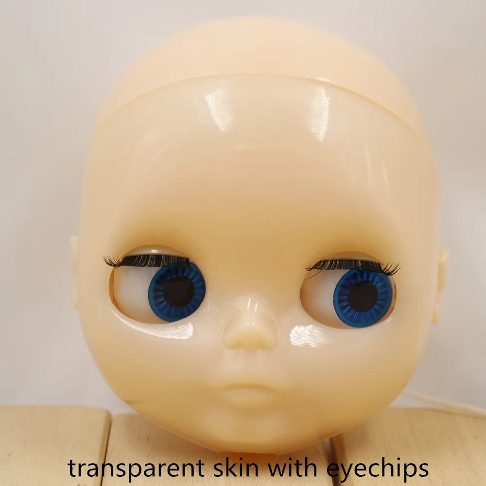 

Fortune Days Doll Face Plate Blyth Doll eyes face scalp transparent skin suitable to change the doll, practice,No makeup