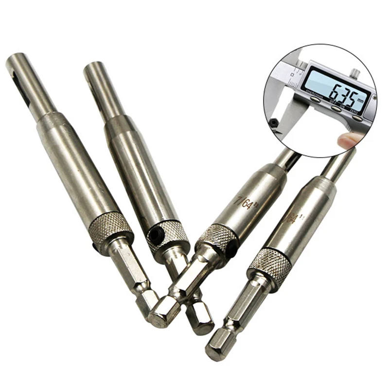 

4/7Pcs HSS Door Self-centering Hinge Hole Drilling Tool Kit for Door Cabinet Holes Woodworking JA55