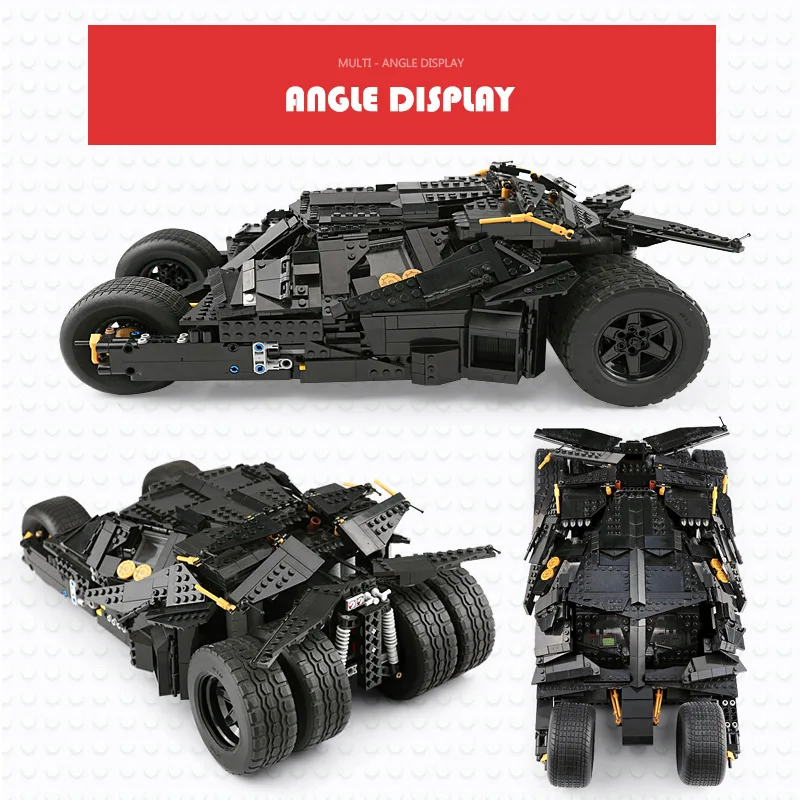 

07060 NEW Super Hero Movie Series 1969Pcs The Batman Armored Chariot Set 76023 Building Block For Kids Bricks Toys
