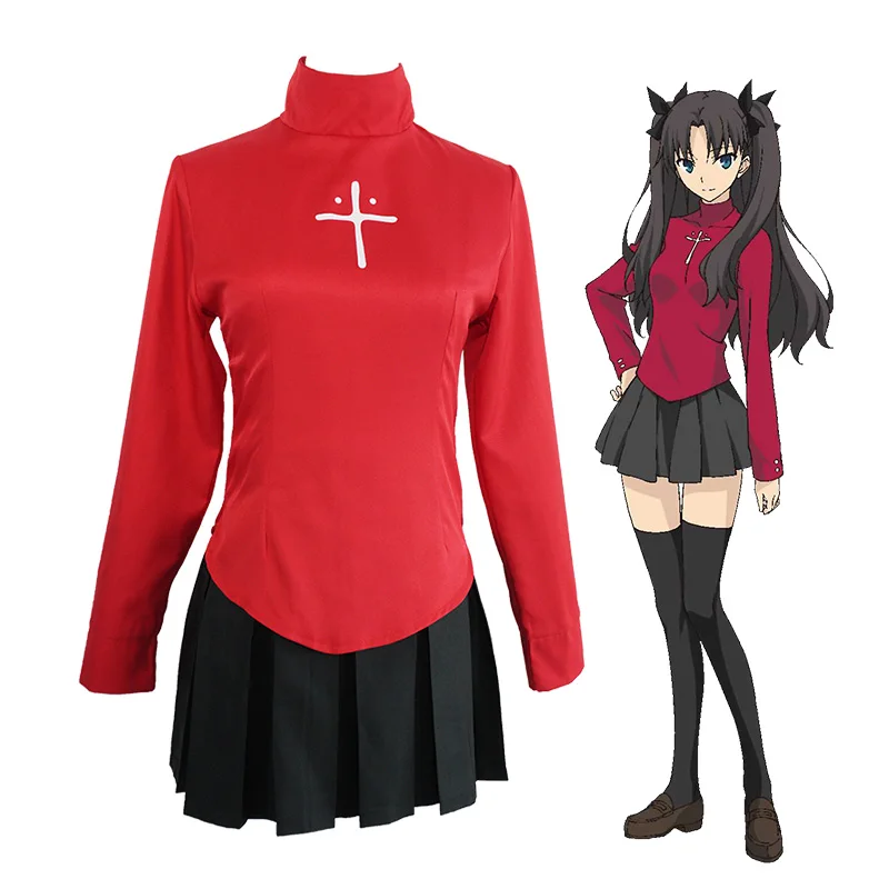 Аниме Fate/Stay Night Rin Tohsaka Униформа платье Cos Хэллоуин косплей костюм новый для женщин