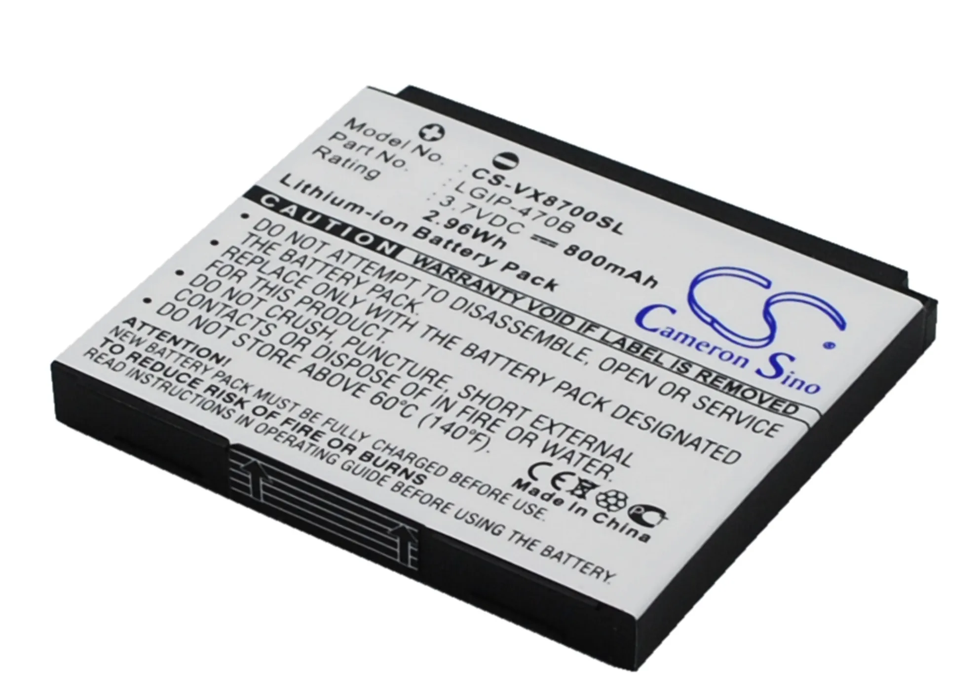 Аккумулятор Cameron Sino 800 мАч LGIP 470B SBPL0085801 для LG AX565 970B UX565 VX8610 VX8700 Verizon VX8700|cameron sino|cameron